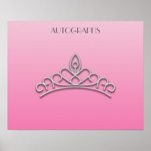 Pink und Silver Pageant Tiara Autograph Poster (Vorne)