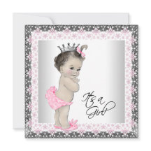 Pink und Silver Princess Baby Girl Dusche