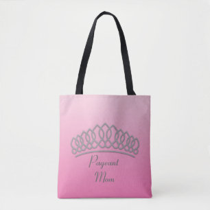 Pink und Silver Tiara Pageant Mama Bag Tasche