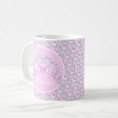 Pink und Silver Tiara Tasse individuell anpassen (Vorderseite Links)