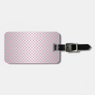 Pink und Silvery White Polka Dot Muster Gepäckanhänger