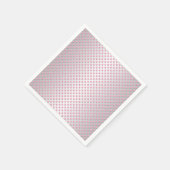 Pink und Silvery White Polka Dot Muster Serviette (Ecke)
