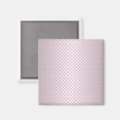 Pink und Silvery White Polka Punktmuster Magnet (Vorderseite/Rückseite)