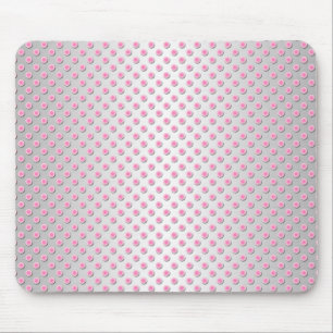 Pink und Silvery White Polka Punktmuster Mousepad