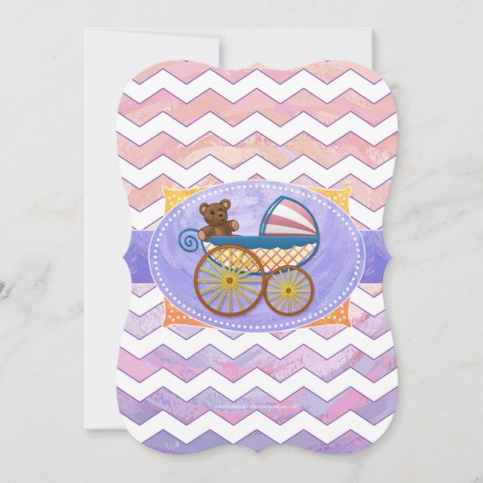 Pink und Stinky Baby Stuff Einladung (Vorderseite)