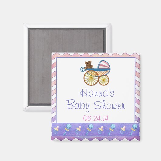 Pink und Stinky Baby Stuff Magnet (Vorderseite/Rückseite)