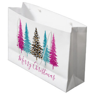 Pink und Türkis Glam Weihnachten Große Geschenktüte