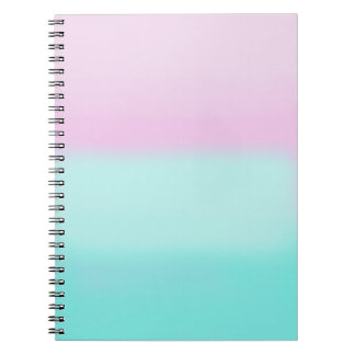 Pink und türkisfarbenes Pastell-Notebook Notizblock
