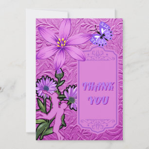Pink und Violet Vielen Dank für Ihre Hochzeit isla Einladung