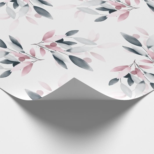 Pink und Violett-Blumenkruste inspirierend P Geschenkpapier (Ecke)