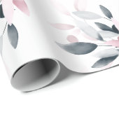 Pink und Violett-Blumenkruste inspirierend P Geschenkpapier (Rolleneckpunkt)