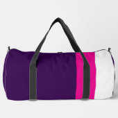 Pink und Weiß auf Marineblau groß Duffle Bag (Vorderseite)