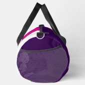 Pink und Weiß auf Marineblau groß Duffle Bag (Rechts)