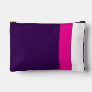 Pink und Weiß auf Navy Klein Zubehörtasche