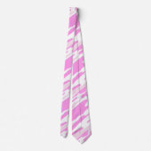 Pink und weiß Camouflage Muster Krawatte (Rückseite)