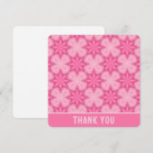 Pink und Weiß Danke Karte (Vorne/Hinten)