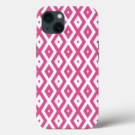 Pink und weiß Diamant Muster Case-Mate iPhone ca. Hülle (Rückseite)