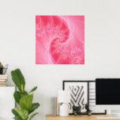 Pink und Weiß Drehung Poster (Heimbüro)