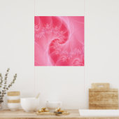 Pink und Weiß Drehung Poster (Küche)