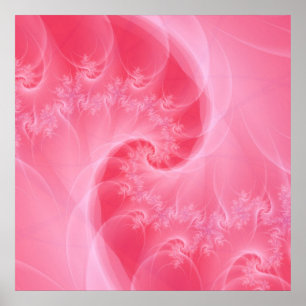 Pink und Weiß Drehung Poster
