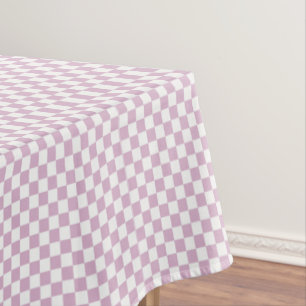 Pink und Weiß Gingham geprüft Tischdecke