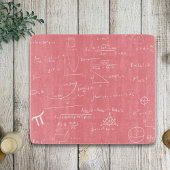 Pink und Weiß mathematische Formeln und Grafiken Schneidebrett