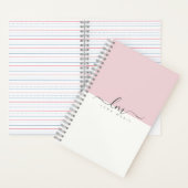 Pink und weiß, minimalistisch kalligraphisch notizblock (Innen)