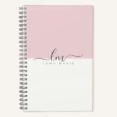 Pink und weiß, minimalistisch kalligraphisch notizblock (Vorderseite)