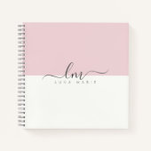 Pink und weiß, minimalistisch kalligraphisch notizblock (Vorderseite)
