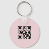 Pink und weiß, minimalistisch kalligraphisch schlüsselanhänger (Rückseite)