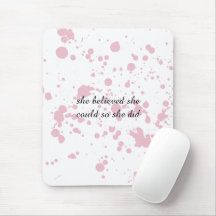 Pink und weiß Minimalistische Inspiration Mouse Pa