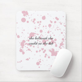 Pink und weiß Minimalistische Inspiration Mouse Pa Mousepad