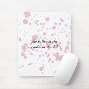 Pink und weiß Minimalistische Inspiration Mouse Pa Mousepad