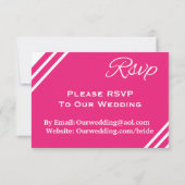 Pink und weiß - moderne UAWG-Response-Karte 3,5 x  RSVP Karte (Rückseite)