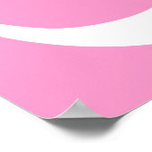 Pink und Weiß Om Symbol Poster (Ecke)