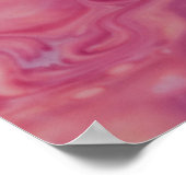 PINK UND WEISS-PAINT-DROP-WALLPAPIER POSTER (Ecke)