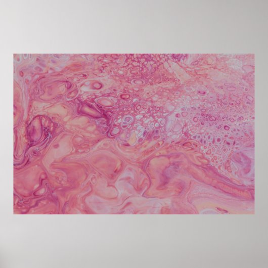 PINK UND WEISS-PAINT-DROP-WALLPAPIER POSTER (Vorne)