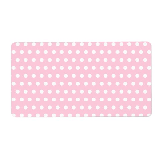 Pink und Weiß Polka Dot Muster. Spotty. (Vorne)