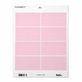 Pink und Weiß Polka Dot Muster. Spotty. (Vorne)