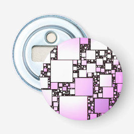 Pink und Weiß Square Tanzabende Flaschenöffner