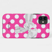 Pink-und Weiß-Tupfen iPhone 5 Fall Case-Mate iPhone Hülle (Rückseite (Horizontal))