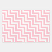 Pink und weiß Unterschiedliche Größen Diagonal Zic Geschenkpapier Set (Vorderseite 2)