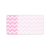 Pink und weiß Zigzag Muster. Adressaufkleber (Vorne)