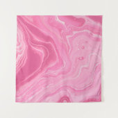 PINK UND WEISSE ABSTRAKTE BILDUNG WANDTEPPICH (Vorderseite (Horizontal))