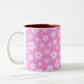 Pink und weiße Blume Kaffee & Tee Tasse (Links)