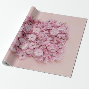 PINK UND WEISSE BLUME PETALS GESCHENKPAPIER