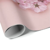 PINK UND WEISSE BLUME PETALS GESCHENKPAPIER (Rolleneckpunkt)