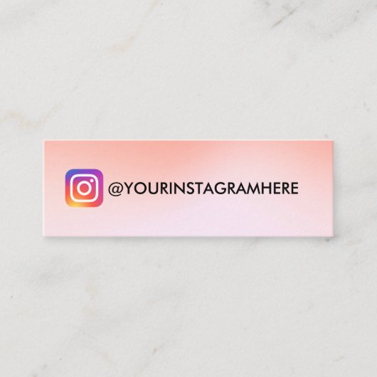 PINK UND WEISSE FARBMEDIEN MINI VISITENKARTE (Vorderseite)