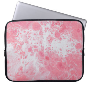 PINK UND WEISSE FLÜSSIGKEIT ABSTRAKTE BILDUNG LAPTOPSCHUTZHÜLLE