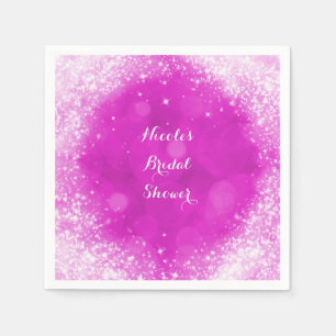 Pink- und weiße funkelnde falsche Glitter-Partydek Serviette